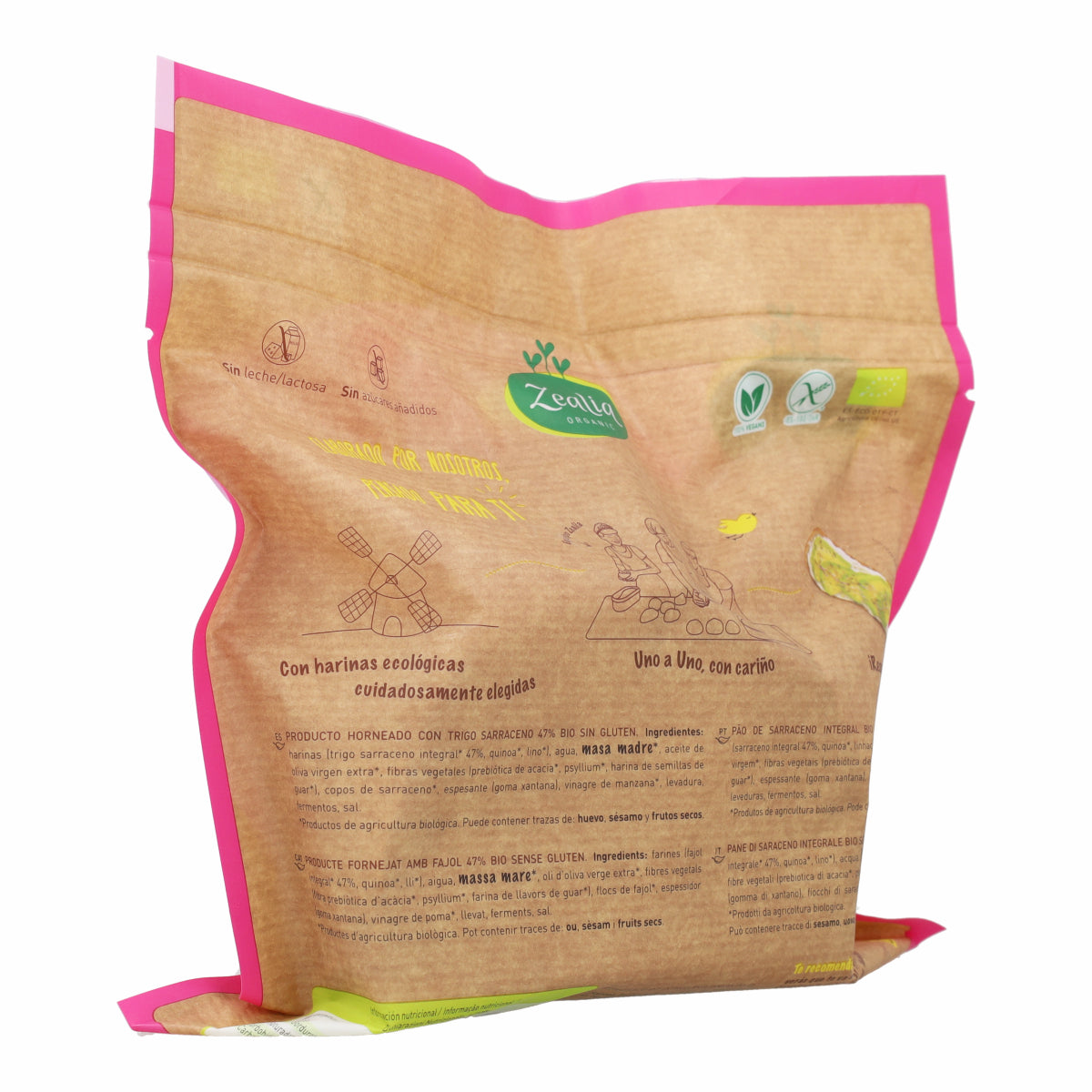 Pane integrale di grano saraceno BIO senza glutine Zealia 330 g