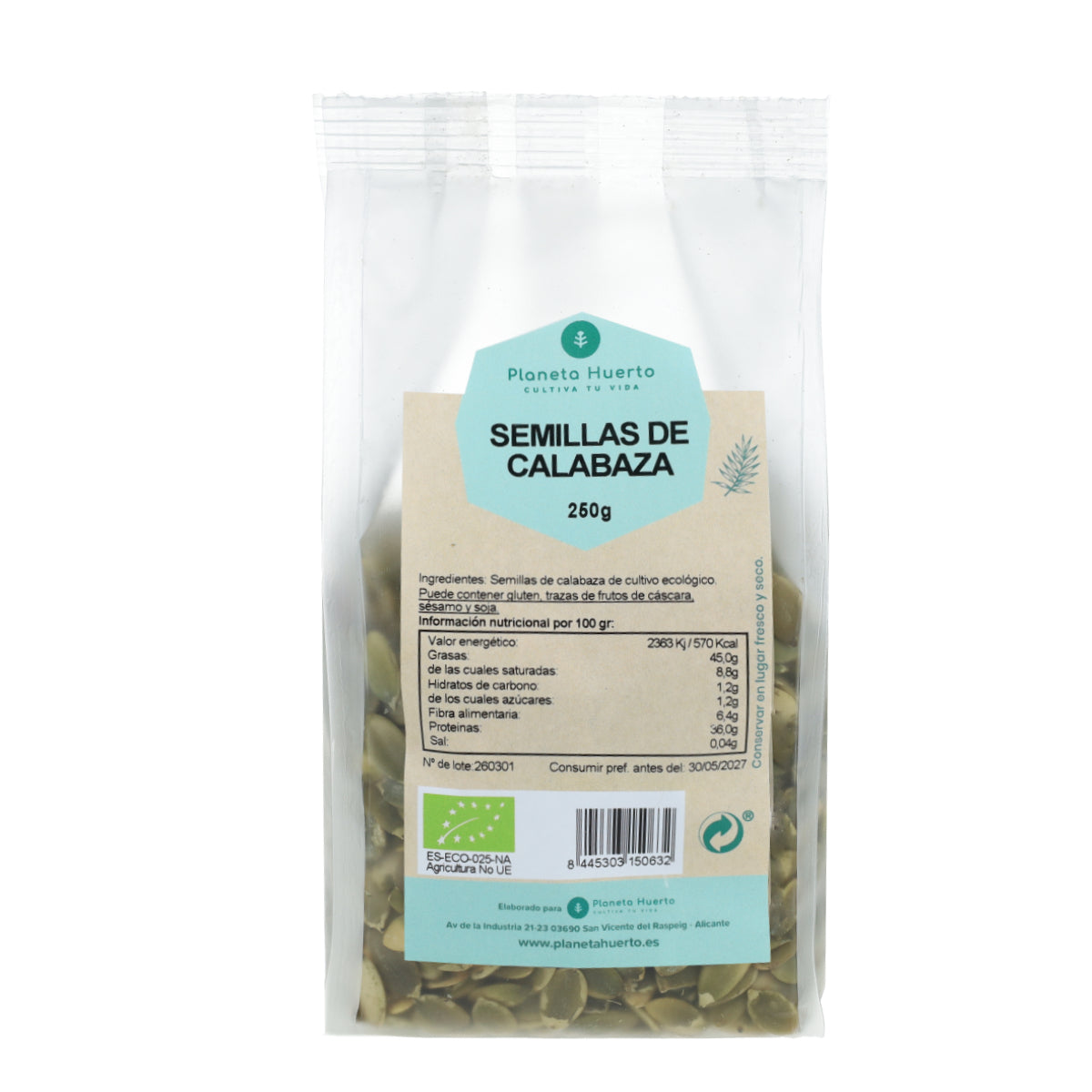 ECO Semi di zucca Planeta Huerto 250 g