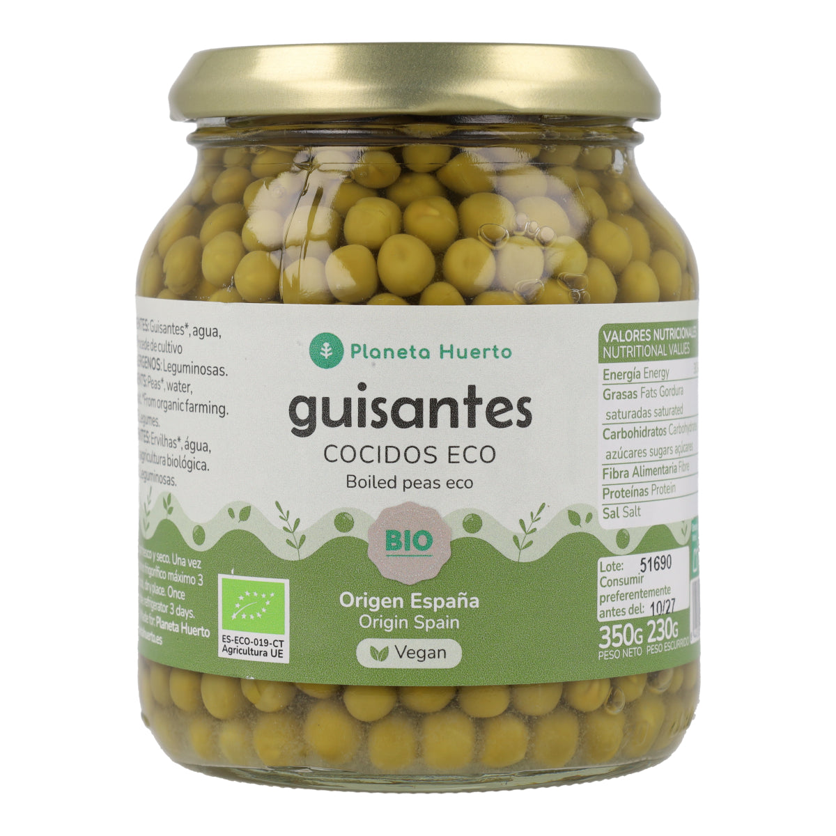 Piselli ECO Planeta Huerto 320 g