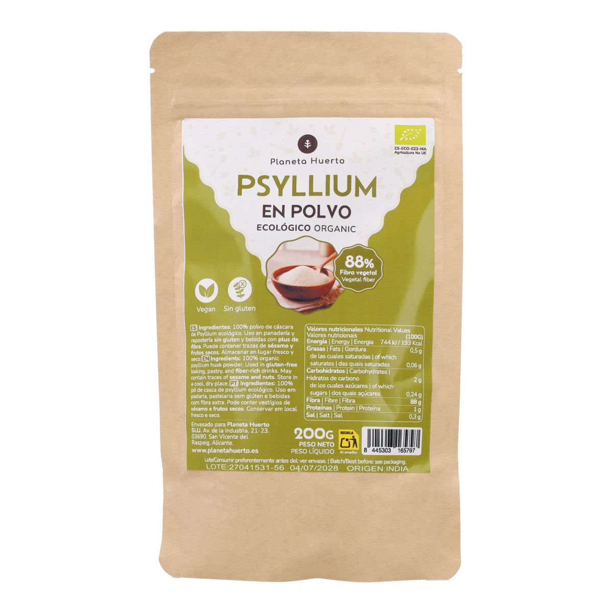 Psillio in polvere Eco Planeta Huerto 200 g