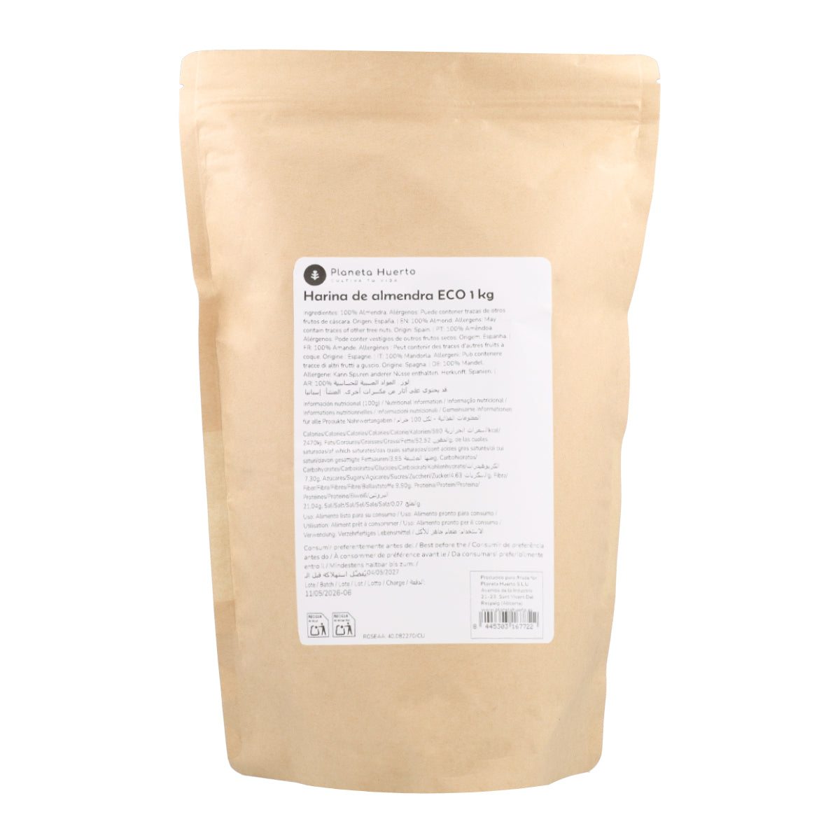 Farina di mandorle ECO Planeta Huerto 1 kg