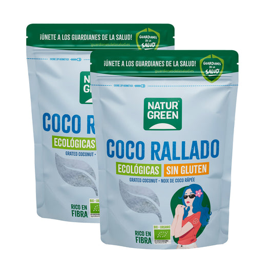 Confezione da 2 pezzi Cocco grattugiato biologico Naturgreen 2 pezzi da 125 g