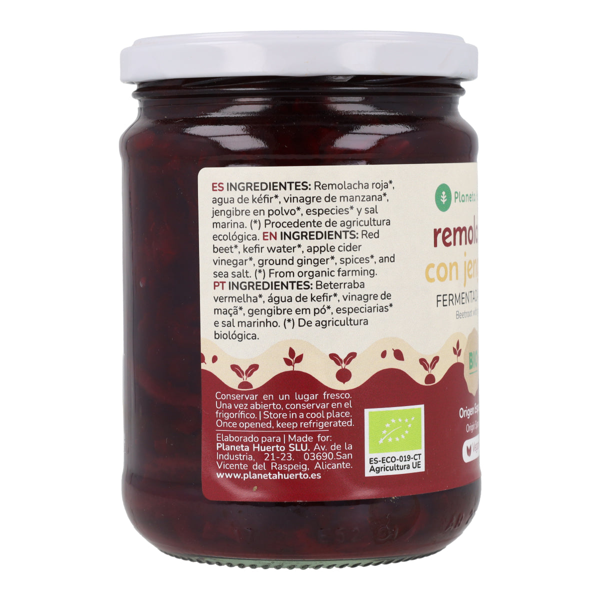 Barbabietola fermentata con zenzero Eco Planeta Huerto 420 g
