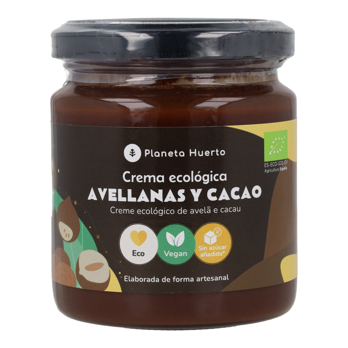 Crema di nocciole e cacao senza zuccheri aggiunti ECO Planeta Huerto 230 g