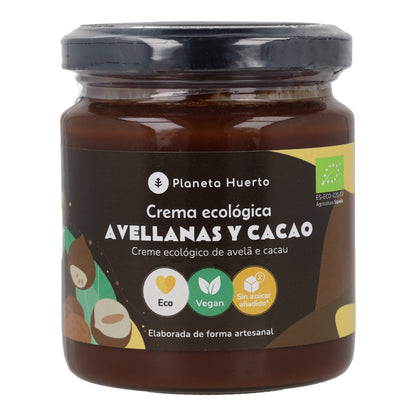Crema di nocciole e cacao senza zuccheri aggiunti ECO Planeta Huerto 230 g