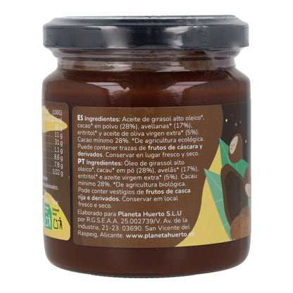 Crema di nocciole e cacao senza zuccheri aggiunti ECO Planeta Huerto 230 g