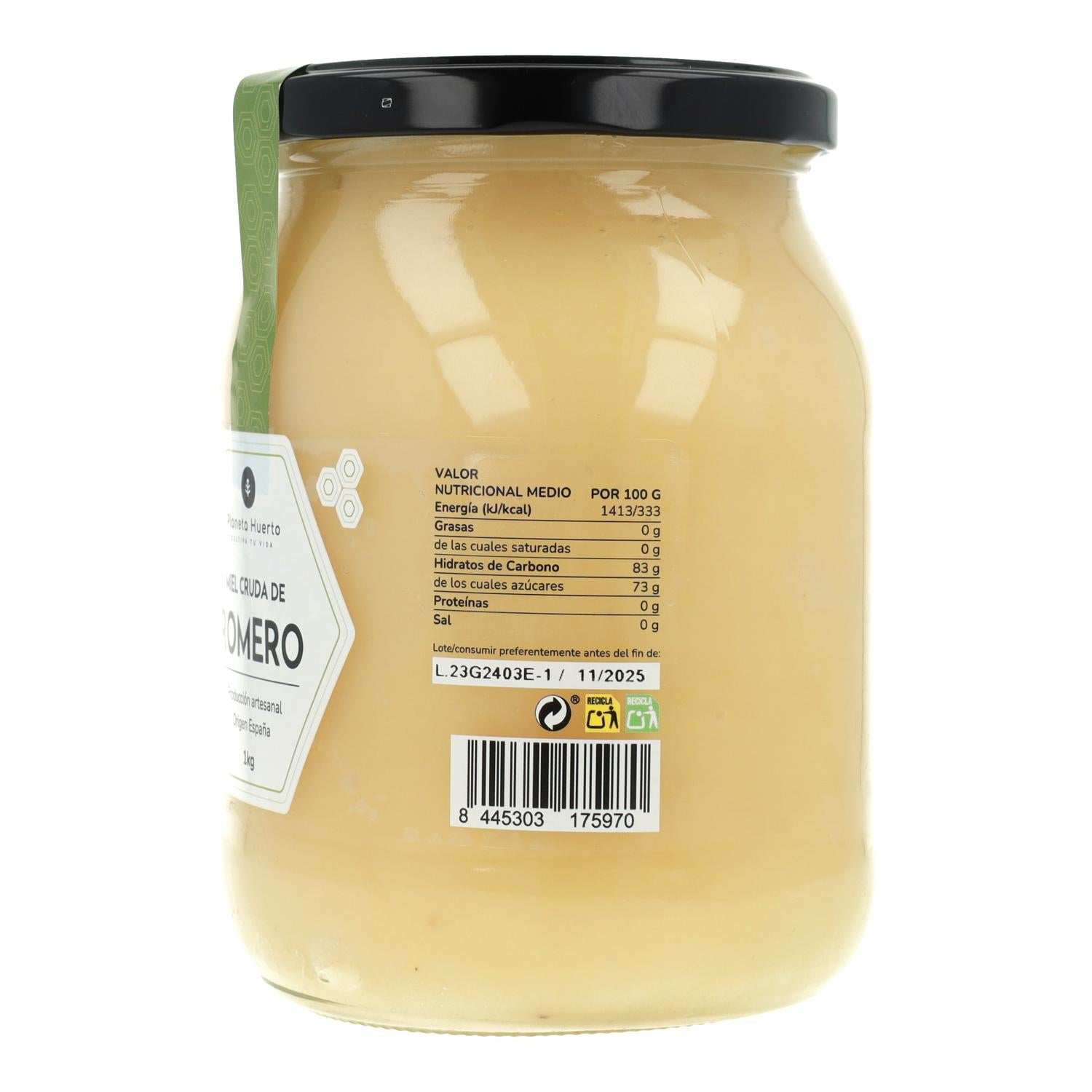 Miel Cruda de Romero Planeta Huerto 1 Kg