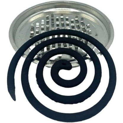 Espiral antimosquitos citronela con soporte metálico 10 ud Roura