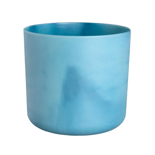 Macetero reciclado Ocean Round Elho azul atlántico 18 cm