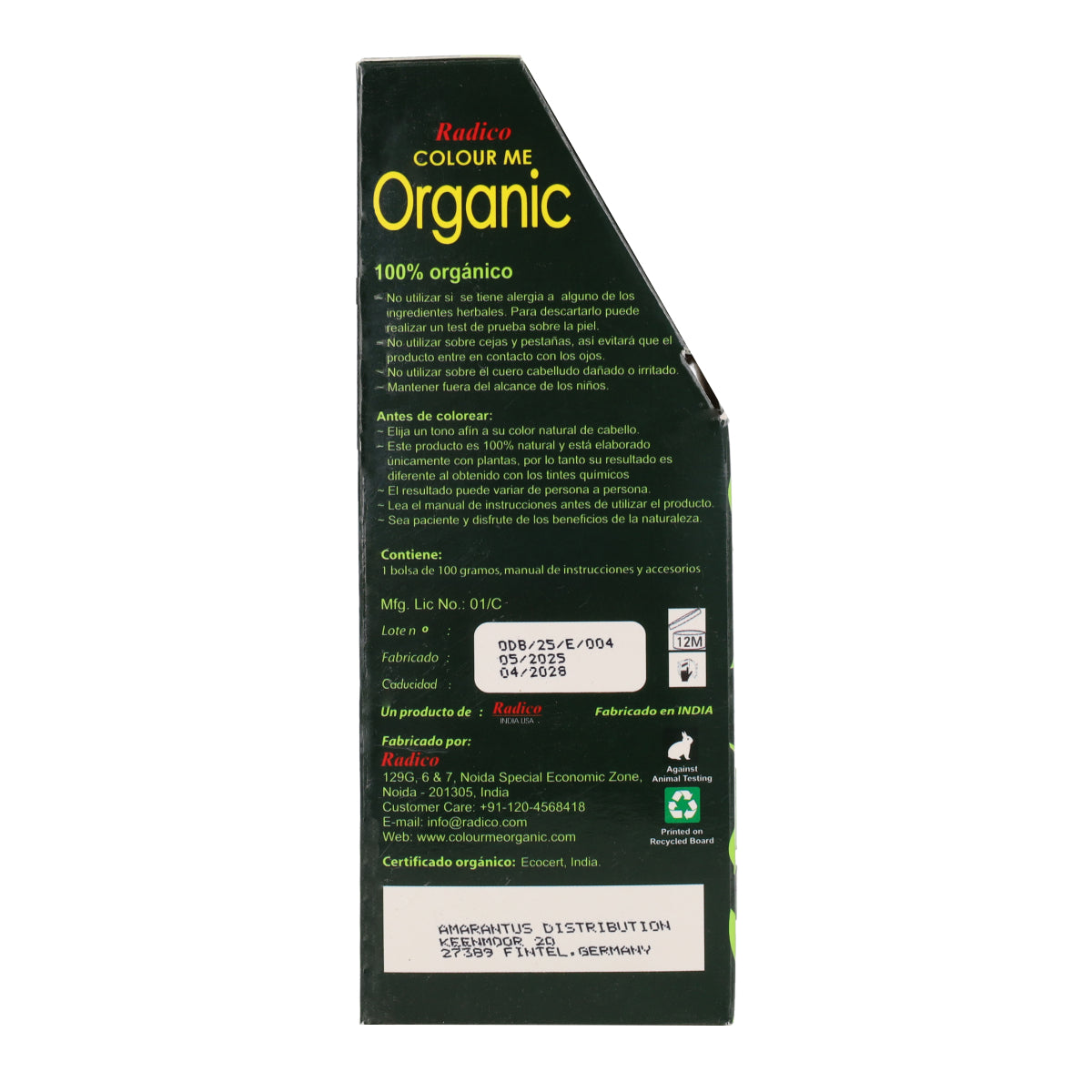 Tintura vegetale castano scuro Radico 100 g
