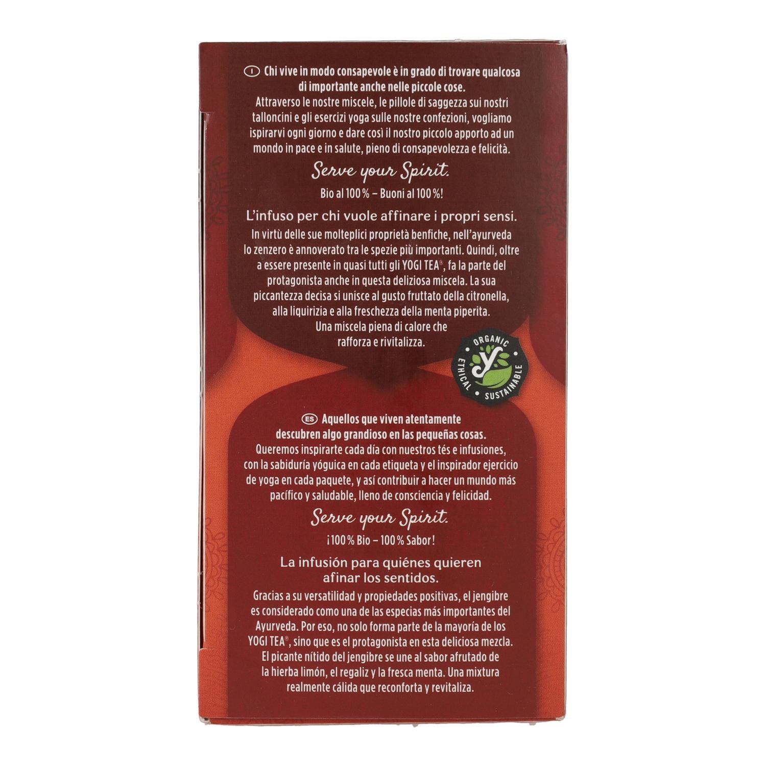 Yogi Tea BIO Jengibre, 17 bolsitas