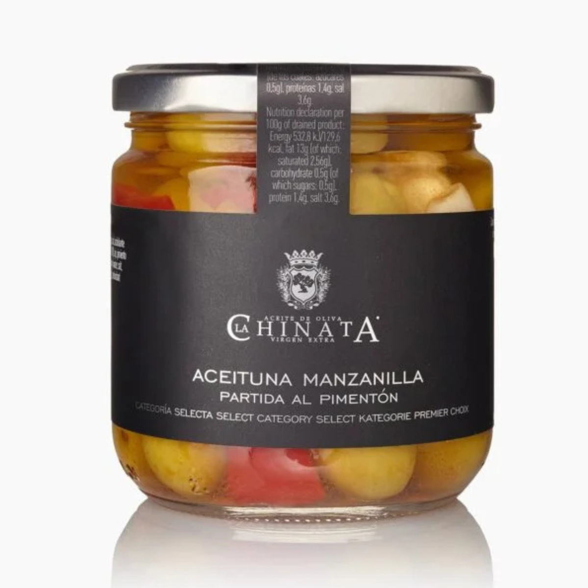 Aceituna Manzanilla Partida al Pimentón La Chinata 370 gr