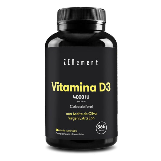 Vitamina D3 4000 UI Zenement, 365 comprimidos