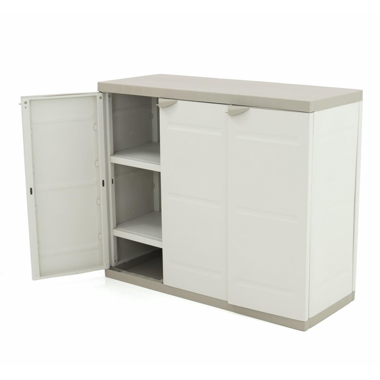 Medio Armario de 3 Puertas 105 cm Titanium Plastiken Beige (Reacondicionado)