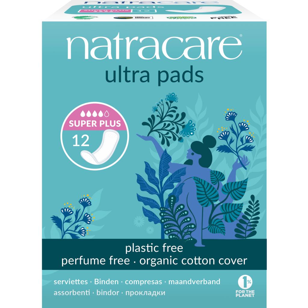 Compresa súper plus sin alas bio Natracare 12 Uds