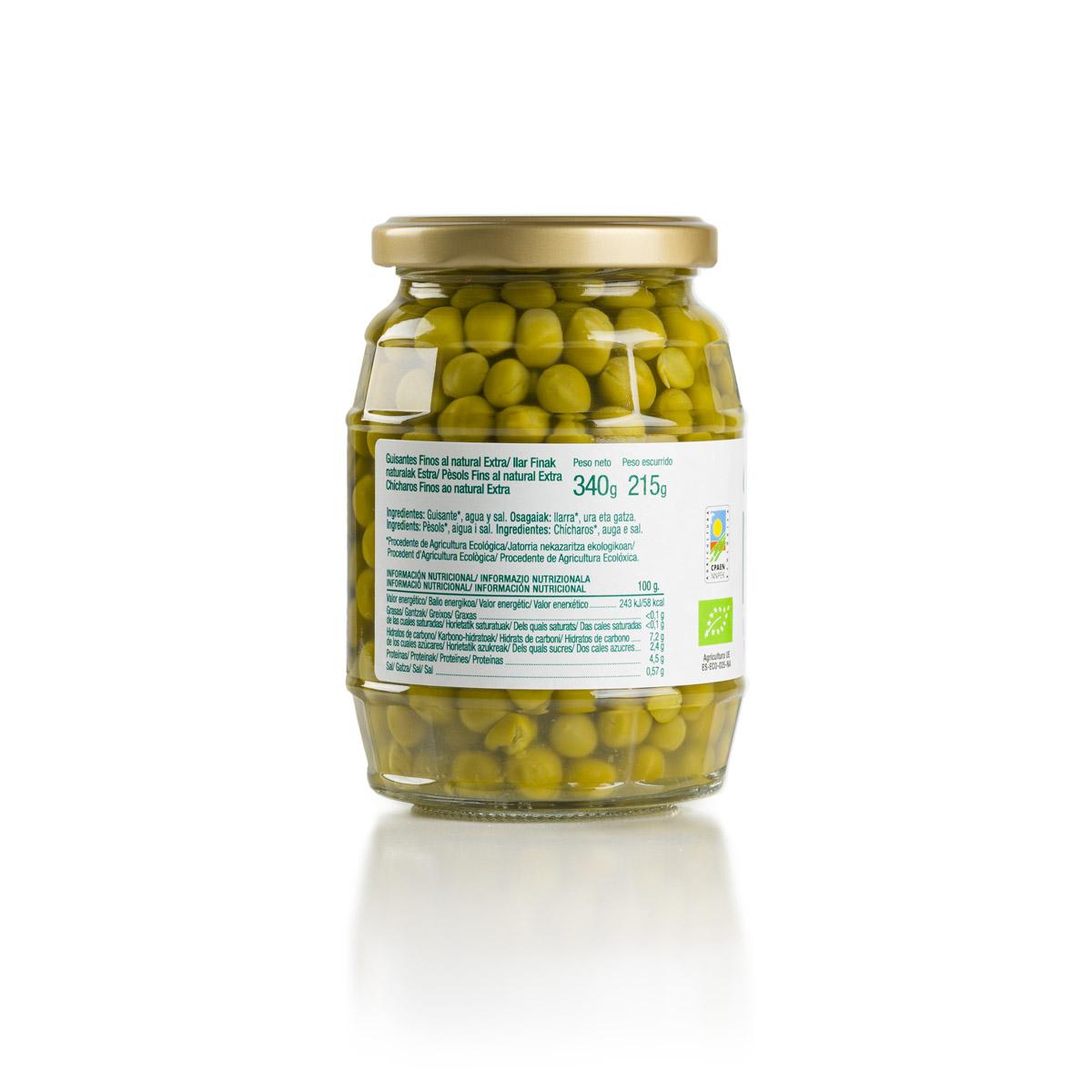 Guisantes Ecológicos en conserva al Natural ékolo 345 g