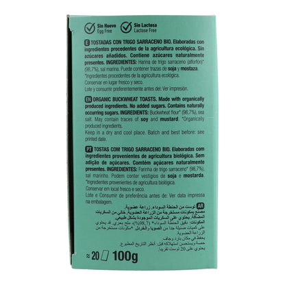 Fette biscottate leggere e croccanti di grano saraceno biologico Santiveri 100 g