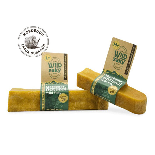 Mordedor Wild Yaky Golden Barrita de Leche de Yak del Himalaya con Cúrcuma Wild Balance 1 ud L+