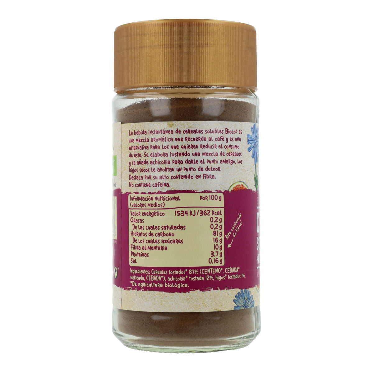 Caffè ai cereali, fichi e cicoria biologico Biocop, 100 g.