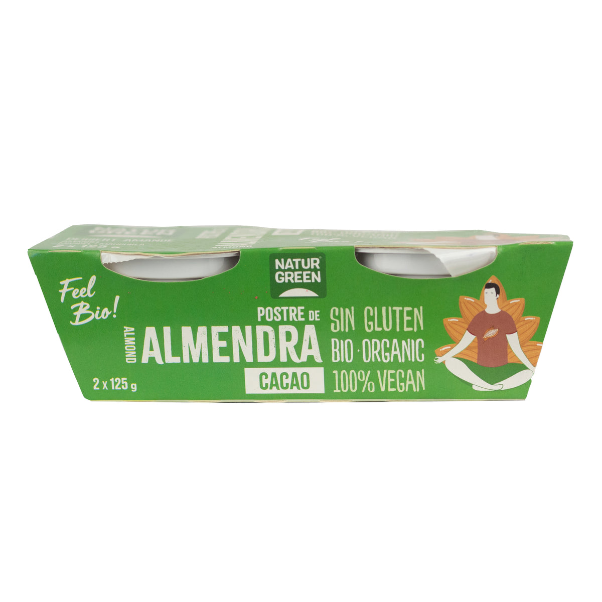 Dessert alle mandorle e cacao NaturGreen,  2 x 125 g