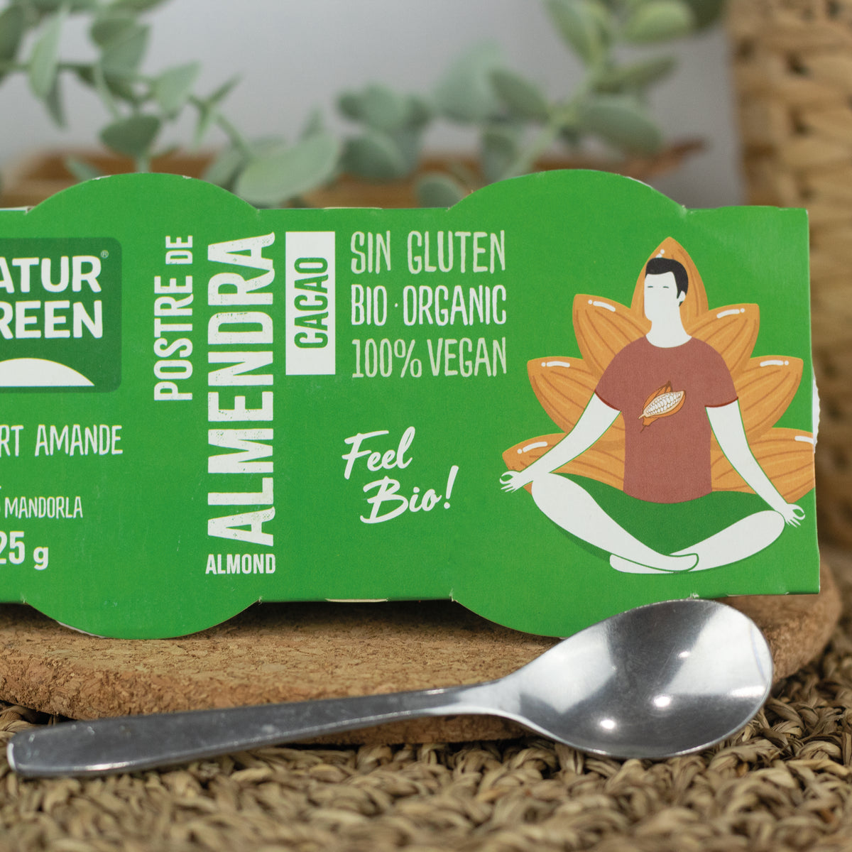 Dessert alle mandorle e cacao NaturGreen,  2 x 125 g