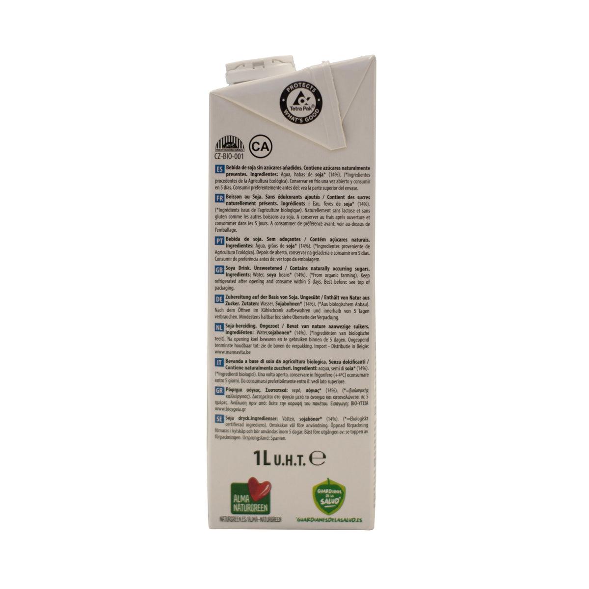 Bevanda di soia Nature senza zuccheri NaturGreen, 1 L