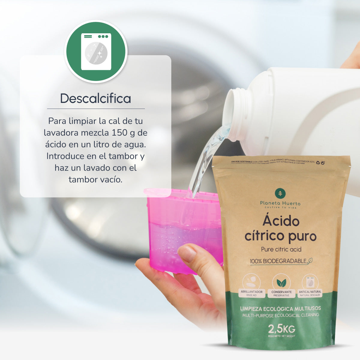 Pack 6xÁcido cítrico Planeta Huerto 1 Kg