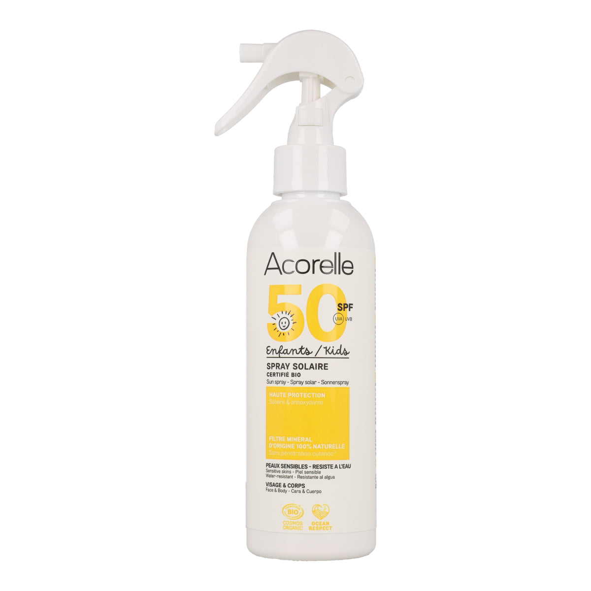 Spray solare per bambini Spf 50 Acorelle 150 ml