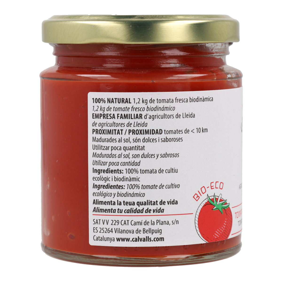 Concentrato di pomodoro ECO Cal Valls, 250 g
