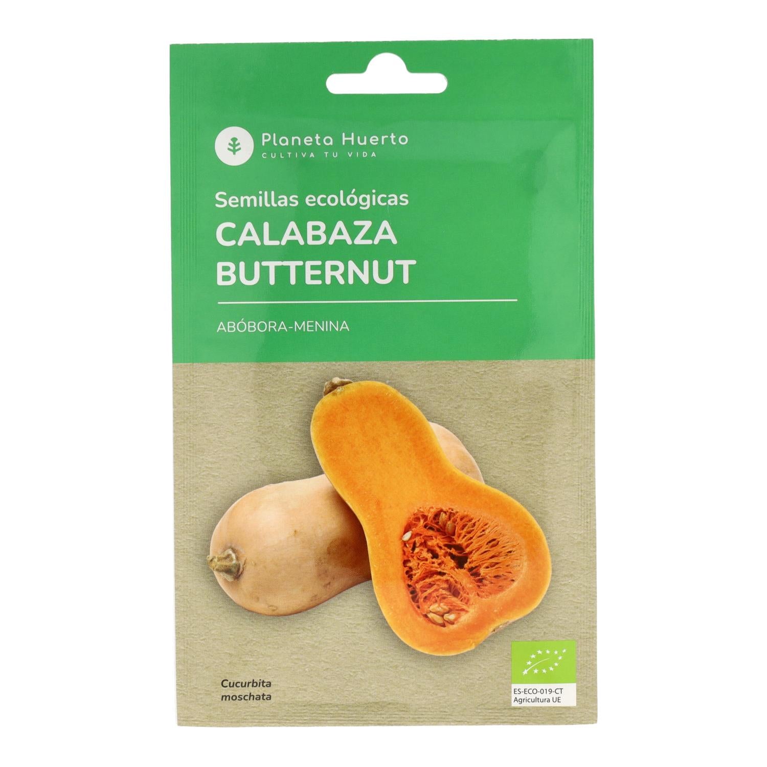 Semillas de Calabaza Butternut ecológicas Planeta Huerto