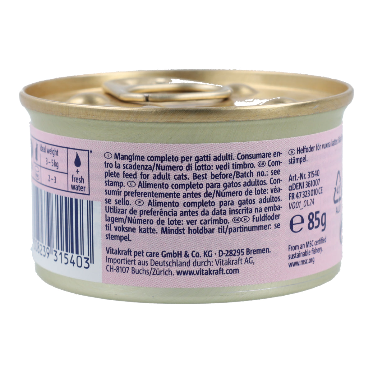Vitakraft Latita Poésie mousse di salmone 85 g cibo umido per gatti