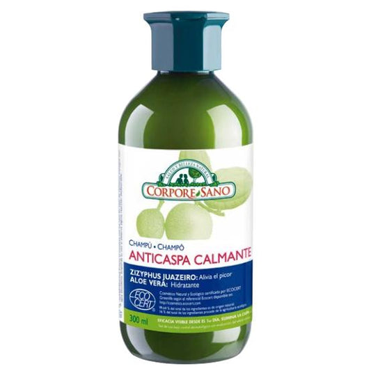 Champú anticaspa y calmante con Zizyphus Juazeiro y Aloe Corpore Sano 300 ml