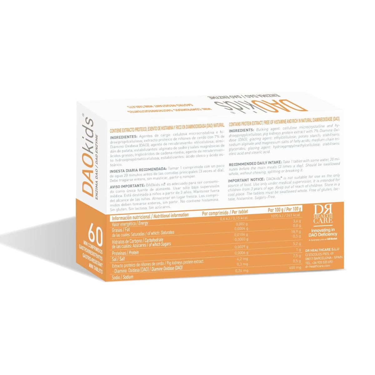 DAOkids® 60 comprimidos gastrorresistentes