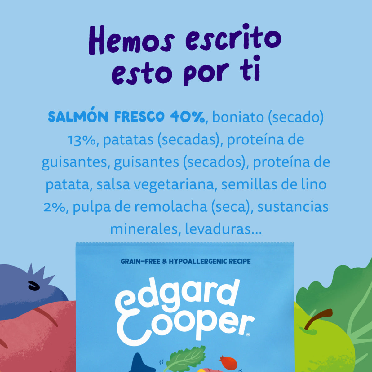 Cibo per cani Salmone Norvegese Edgard & Cooper 1 kg