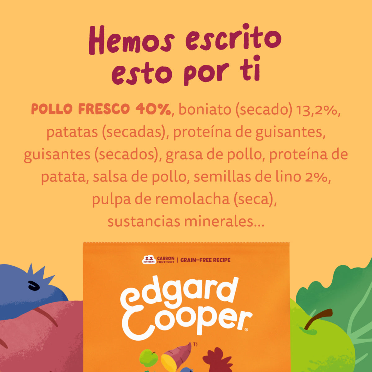 Mangime per cani Pollo ruspante Edgard & Cooper 1 kg