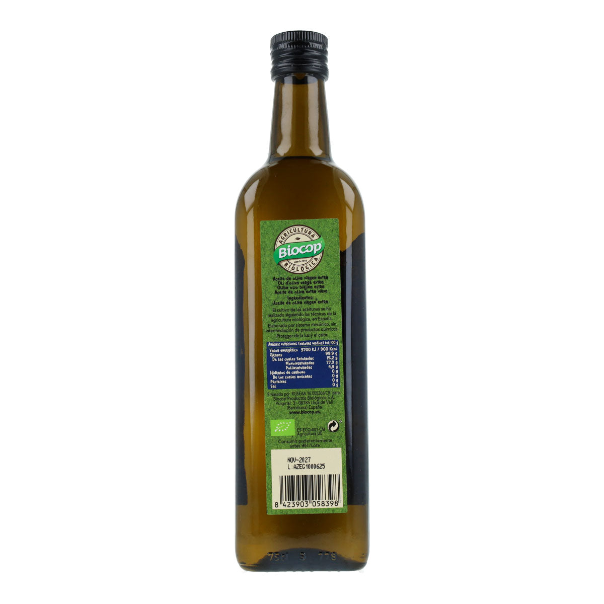 Olio extravergine di oliva Picual Bio Biocop 750 ml