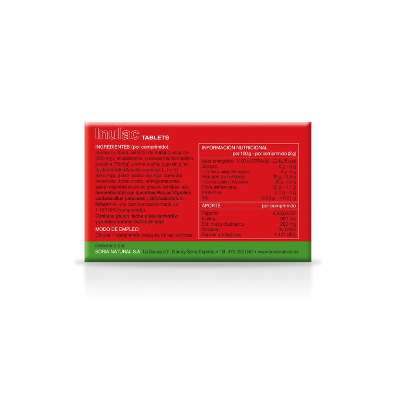 Inulac Soria Natural, 30 tabletas