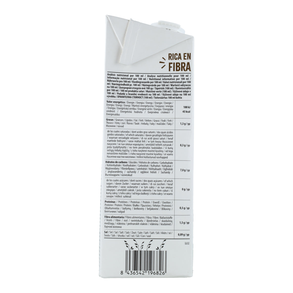 Bevanda di avena integrale 0% zuccheri Bio NaturGreen 1 L