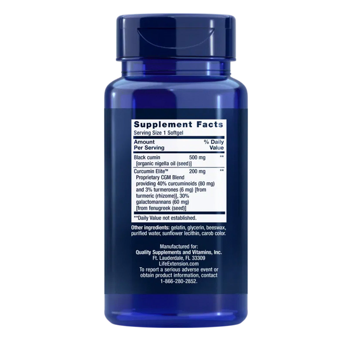 Curcumin EliteTM Turmeric Extract, Life Extension 60 cápsulas