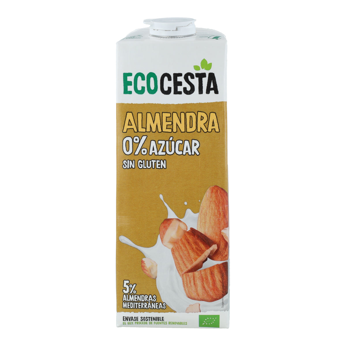 Bevanda vegetale di mandorle 0% zucchero biologico, 1L Ecocesta