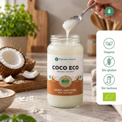 Olio di cocco vergine ECO Planeta Huerto 1L