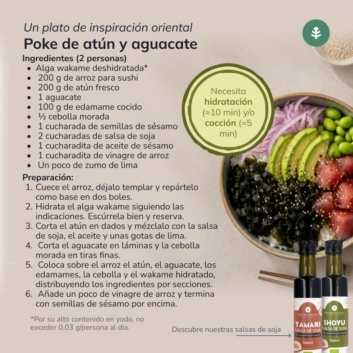 Fiocchi di alga wakame ECO Planeta Huerto 100 g