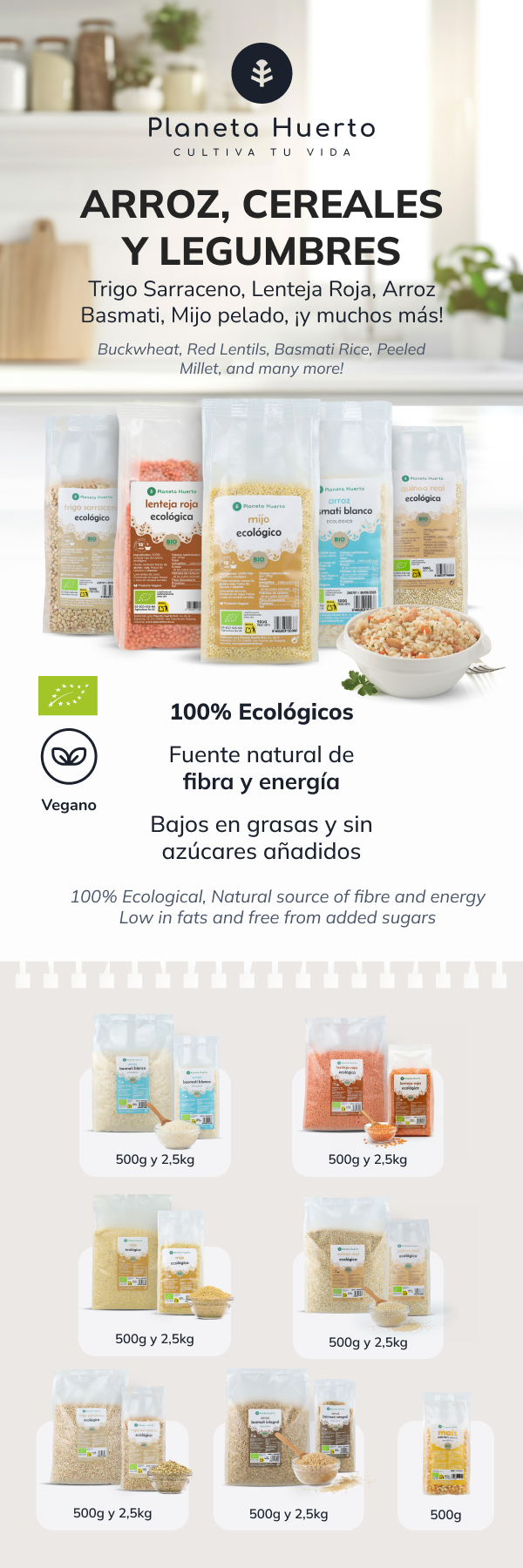 Riso rosso ECO Planeta Huerto 500 g