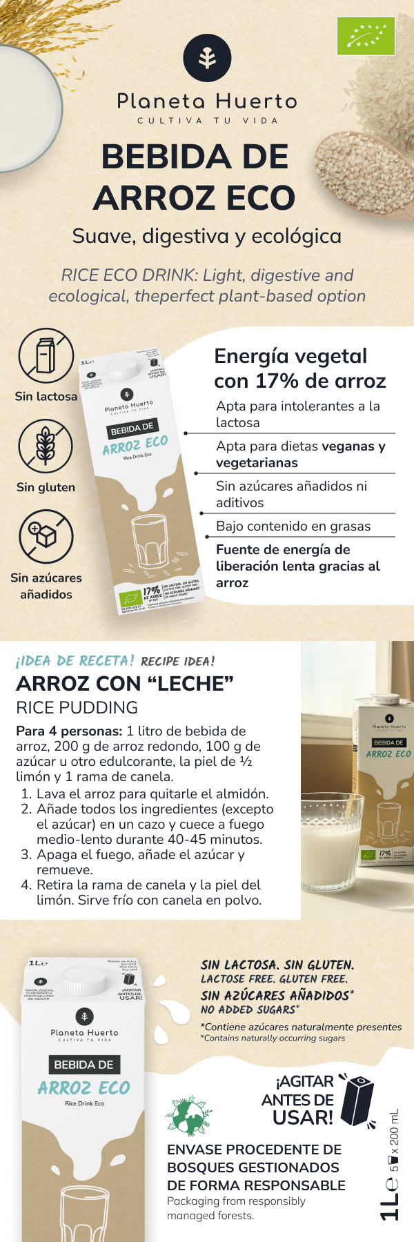 Planet Orchard Eco Rice Drink 1L