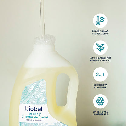 Sapone per bucato per neonati e pelli sensibili Biobel 5 L