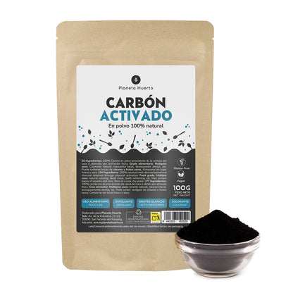 Carbone attivo vegetale in polvere Planeta Huerto 100 g