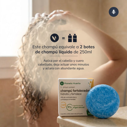 Shampoo solido rinforzante con aminoacidi Planeta Huerto 85 g