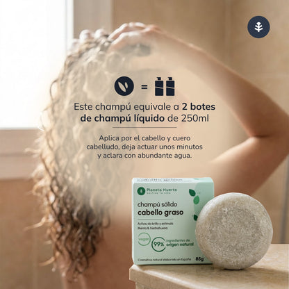 Planeta Huerto Shampoo solido alla menta piperita 85 g