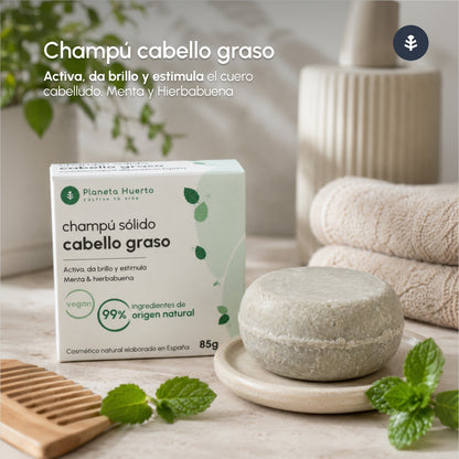 Planeta Huerto Shampoo solido alla menta piperita 85 g
