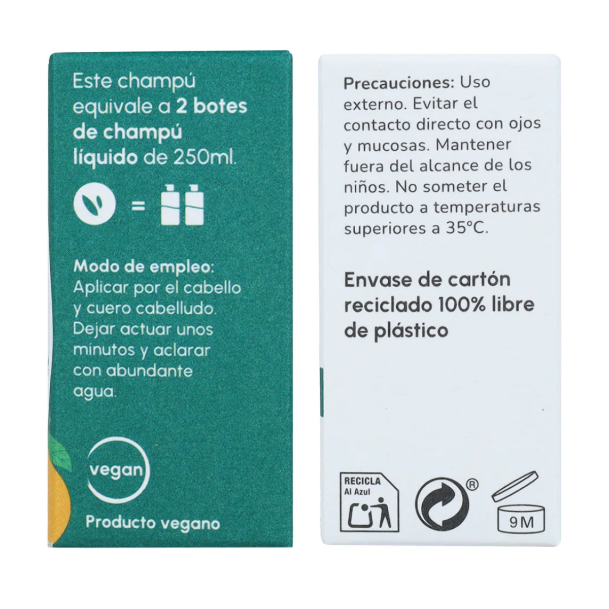 Planeta Huerto Shampoo all'arancia e al cedro per capelli normali 85 g